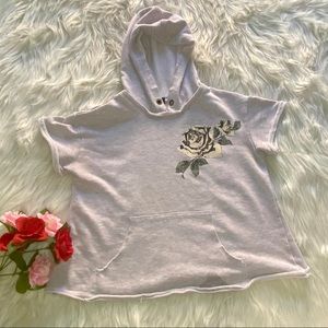 Pale lilac Cropped Hoodie